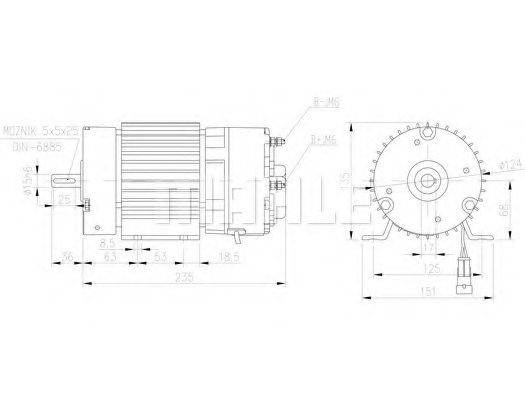 MAHLE ORIGINAL MM 366 Electric Motor